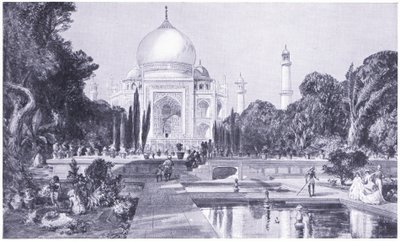 Il Taj Mahal ad Agra, come appariva nel 1864 da William Crimea Simpson